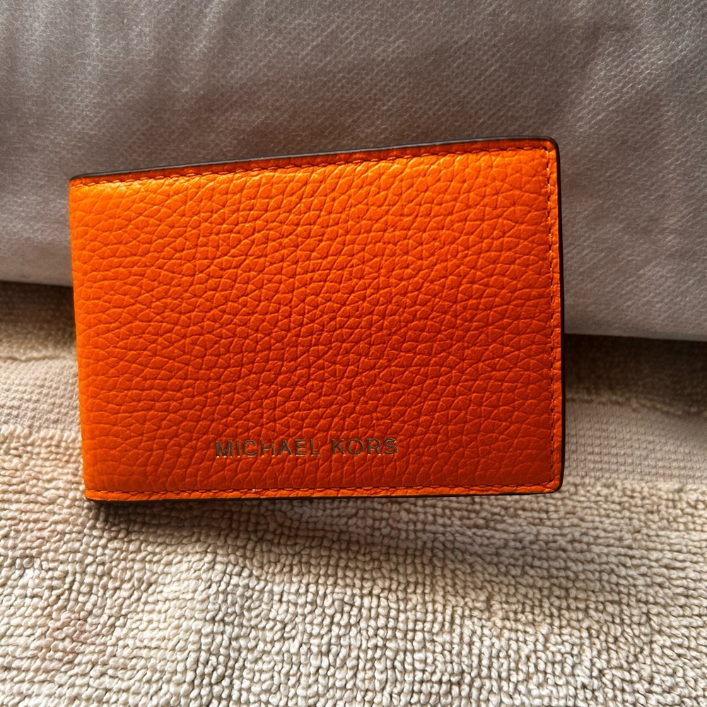 Michael Kors Bright Orange Card Holder - Picture 3 of 3
